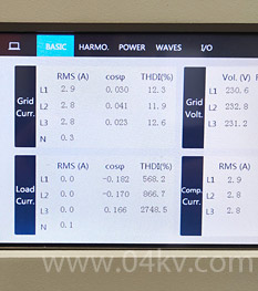 экран анализатора качества электроэнергии Fluke 435